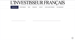 Desktop Screenshot of linvestisseurfrancais.com